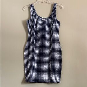 Vintage United Colors Of Benetton Navy and White Mini Dress Size XS